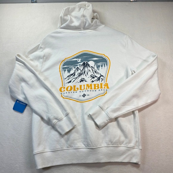 Columbia Other - Columbia Mens Greater Outdoor Gear 1938 Hoodie White Mountain Back Graphic M NWT